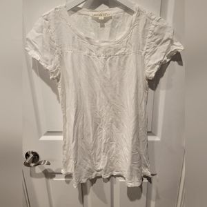 Urban Flax cotton and linen tee shirt. Size small. True white. Nwot